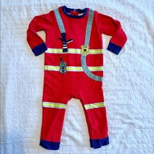 Baby Boden firefighter chief romper onesie
